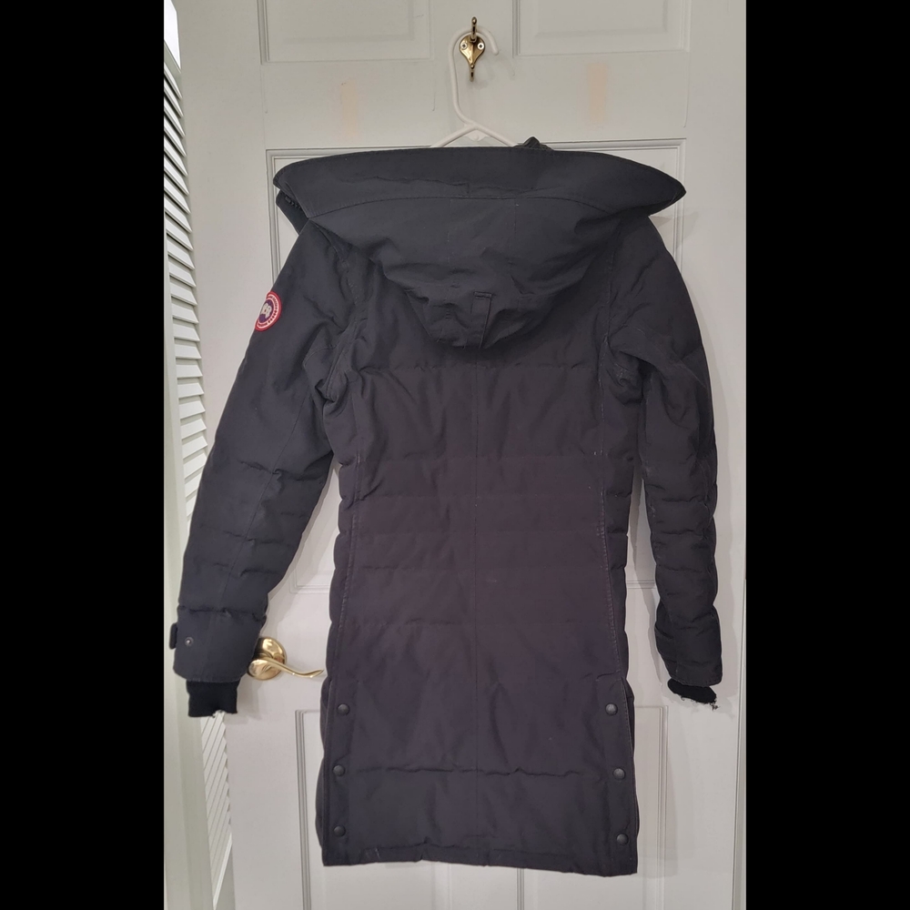 Canada Goose Long Duck Down Jacket With Hood, Small, Black (No Coyote Fur) - Picture 6 of 14